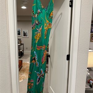 H&M Green Dress with Multicolor Accents